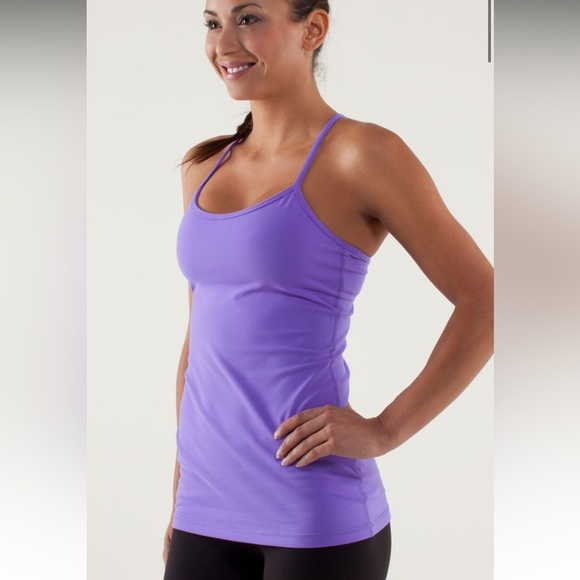 Lululemon Power Y Tank *Luon Light Power Purple Size 6 - Picture 1 of 5